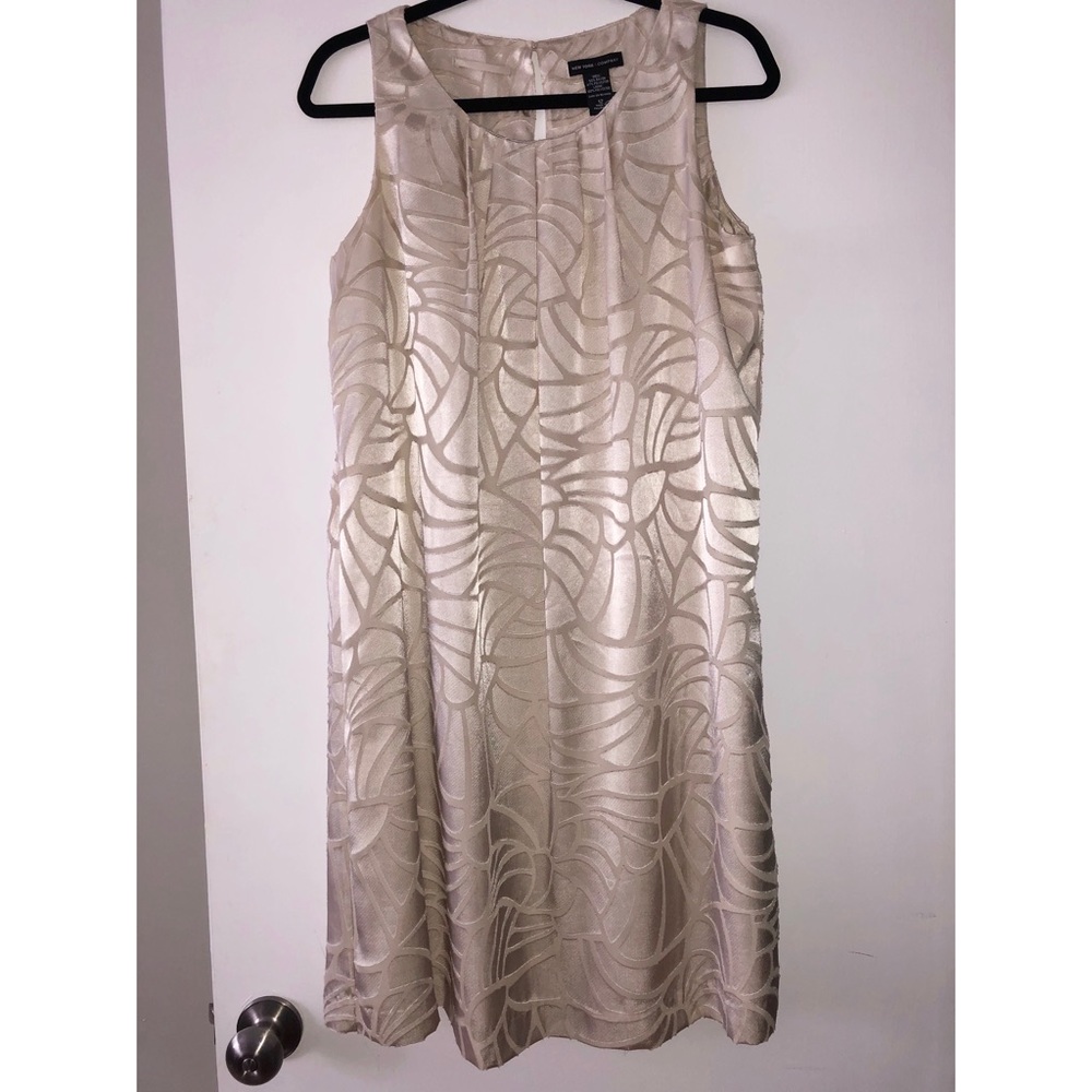 COPY - NY&Company gold swing dress. Size 12